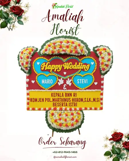 Papan Bunga Pernikahan Plorengan